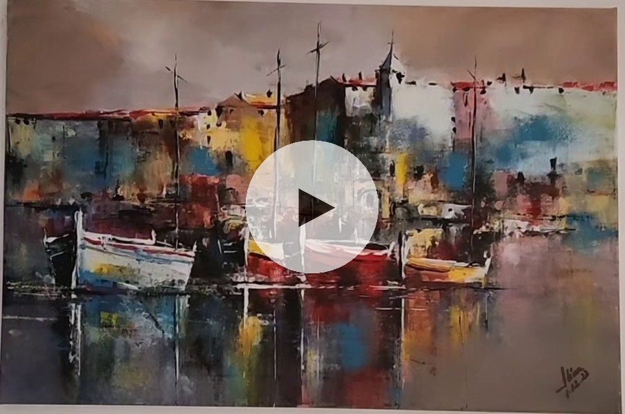 ArteDiAlina.com painting: Same Harbour, different Sky
